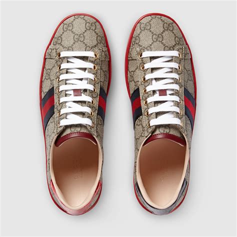 gucci new ace gg supreme low top sneaker|Gucci ace gg suede sneakers.